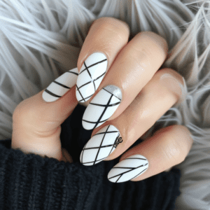 White Geometric Patterns