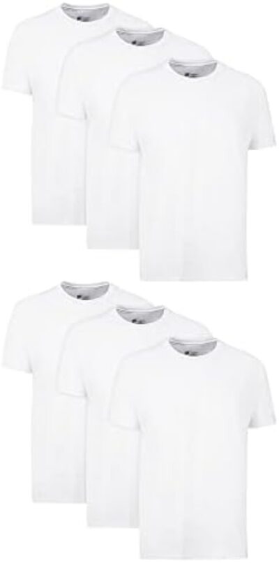 Hanes Men's Cotton, Moisture-Wicking Crew Tee Undershirts, Multi-Packs Available