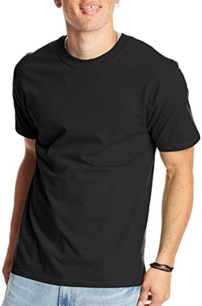 Hanes mens Beefyt T-shirt, Heavyweight Cotton Crewneck Tee, 1 Or 2 Pack, Available in Tall Sizes