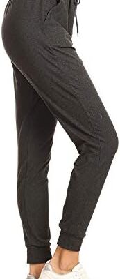 Leggings Depot Women’s Relaxed-fit Jogger Track Cuff Sweatpants with Pockets for Yoga, Workout