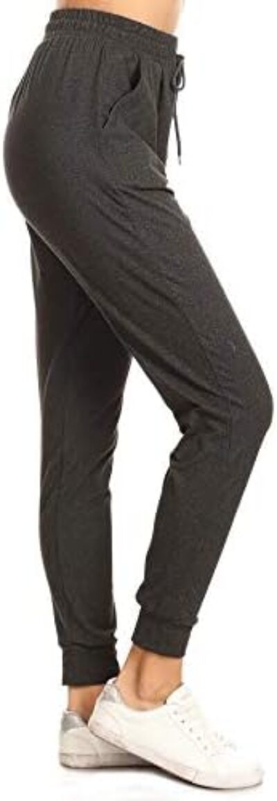 Leggings Depot Women's Relaxed-fit Jogger Track Cuff Sweatpants with Pockets for Yoga, Workout