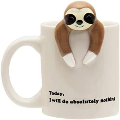 Funny Sloth Coffee Mug - Cute Sloth Gifts For Women and Men - White Elephant Gifts for Adults Funny Office Gifts