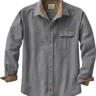 Legendary Whitetails Men’s Buck Camp Flannel, Long Sleeve Plaid Button Down Casual Shirt, Corduroy Cuffs