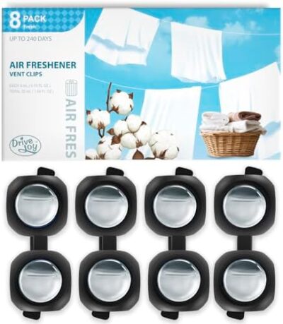 Car Air Freshener Vent Clips, 8 Pack, Provides Long-Lasting Scent, Up to 240 Days, Odor Eliminator (Fresh)