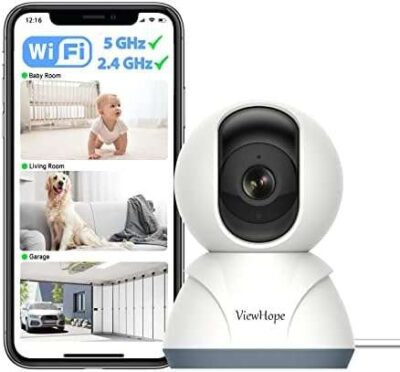 Indoor Pet Security Camera - 2K WiFi Pet Camera, 2.4G & 5G Dual Band WiFi Indoor Security Camera 360, Pet Camera with Phone App, Dog Camera with Speaker, Indoor Cameras for Home Security