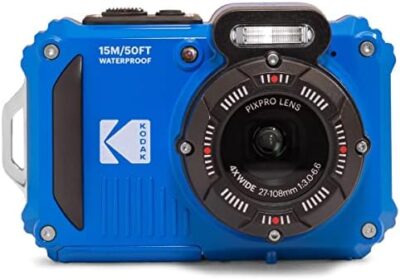 KODAK PIXPRO WPZ2 Rugged Waterproof Shockproof Dustproof WiFi Digital Camera 16MP 4X Optical Zoom 1080P Full HD Video Vlogging Camera 2.7" LCD (Blue)