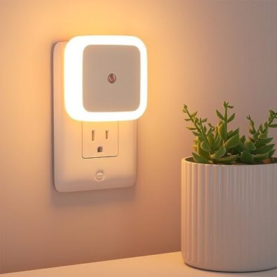 Sujeet Night Light, Night Lights Plug into Wall 4-Pack, Nightlight Plug in Night Light, Dusk to Dawn Night Lamp Led Night Light for Kids Bedroom, Bathroom, Hallway Warm White