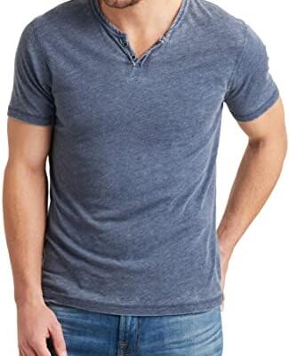 Lucky Brand Men’s Venice Burnout Notch Neck Tee Shirt