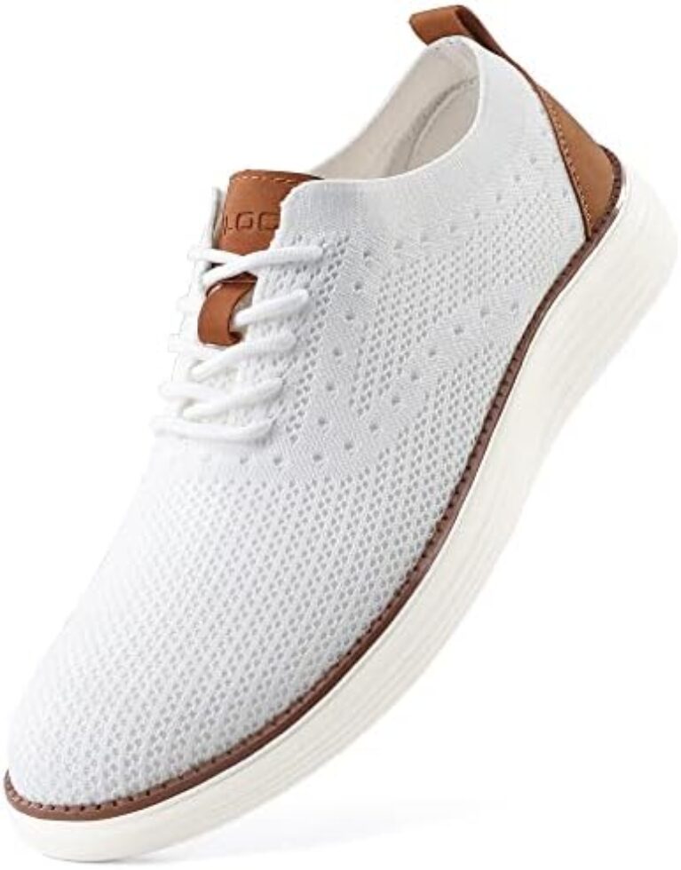 VILOCY Men's Mesh Dress Sneakers Oxfords Business Casual Walking Shoes Tennis Comfortable