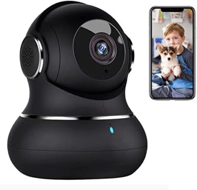 litokam 2K Indoor Security Camera, 360° Cameras for Home Security Indoor with Motion Detection, Pet Camera with Phone App, Baby Monitor-Night Vision