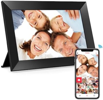 Frameo 10.1 Inch WiFi Digital Picture Frame, 1280x800 HD IPS Touch Screen Photo Frame Electronic, 32GB Memory, Auto-Rotate, Wall Mountable, Share Photos/Videos Instantly via Frameo App from Anywhere