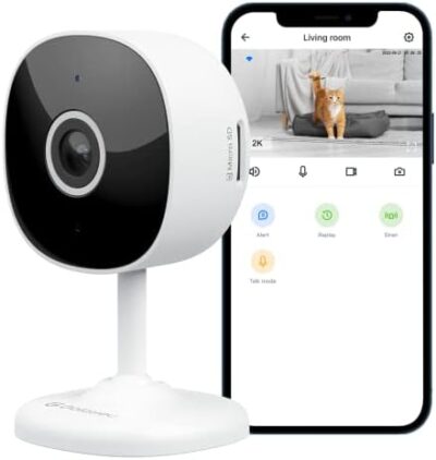 WiFi Camera 2K, Galayou Indoor Home Security Cameras for Baby/Elder/Dog/Pet Camera with Phone app,24/7 SD Card Storage,Works with Alexa & Google Home G7