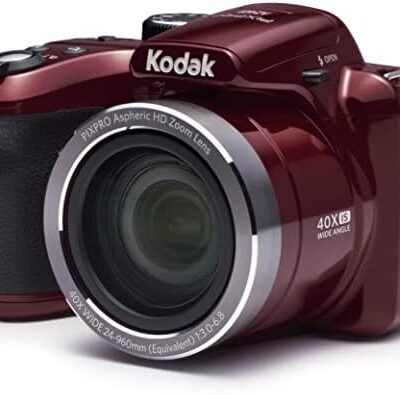 Kodak AZ401RD Point & Shoot Digital Camera with 3″ LCD, Red