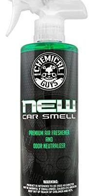 Chemical Guys AIR_101_16 New Car Smell Premium Air Freshener and Odor Eliminator, Long-Lasting Scent, Great for Cars, Trucks, SUVs, RVs & More, 16 fl oz