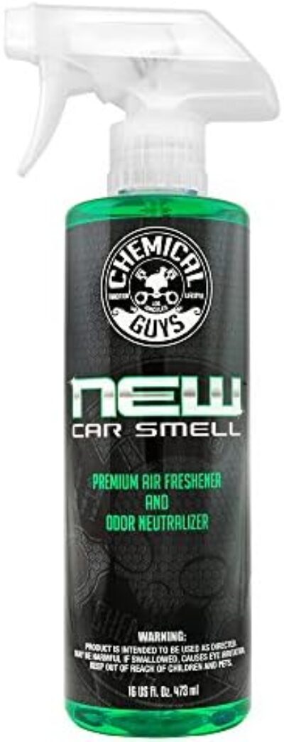 Chemical Guys AIR_101_16 New Car Smell Premium Air Freshener and Odor Eliminator, Long-Lasting Scent, Great for Cars, Trucks, SUVs, RVs & More, 16 fl oz