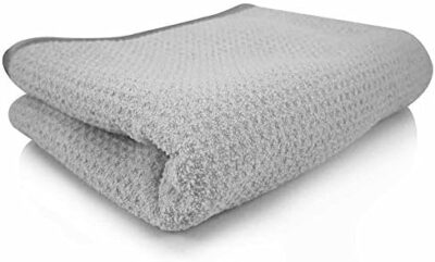 Chemical Guys MIC_781_01 Waffle Weave Gray Matter 70/30 Blend Microfiber Drying Towel with Silk Edging, 25" x 36"