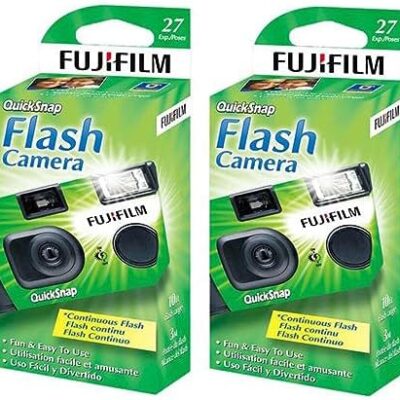 Fujifilm QuickSnap Flash 400 One-Time-Use Camera – 2 Pack