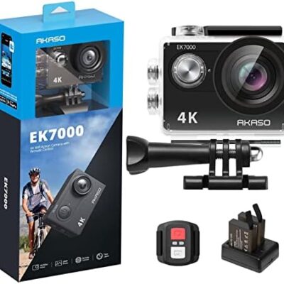 AKASO EK7000 4K30FPS 20MP Action Camera Ultra HD Underwater Camera 170 Degree Wide Angle 98FT Waterproof Camera Support External Microphone