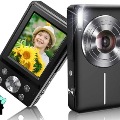 Digital Camera Newest 1080P 44MP Digital Cameras, Digital Point and Shoot Camera for Kids with 16X Zoom, Anti-Shake, Compact Small Travel Camera for Beginner Children Boys Girls Teens Gift