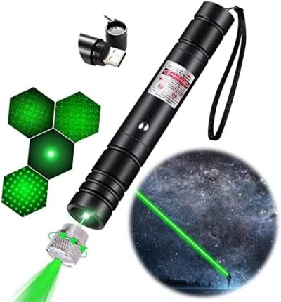 Long Range Green Laser Pointer High Power,[Material Upgrade] Laser Pointer Pen，[2000 metres] Green Lazer Pointer Rechargeable for Hiking,Cat Laser Toy USB Charge