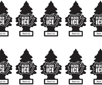 Little Trees Car Freshener, Black Ice, 10-Pack