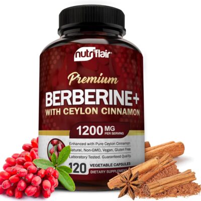 NutriFlair Premium Berberine HCL 1200mg….