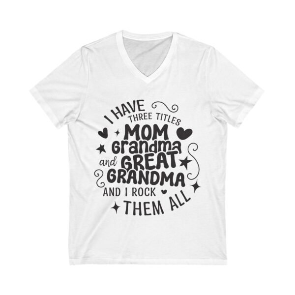 RML Grandma V-Neck Tee | Perfect Gift for Mom, Grandma, and Great Grandma | Cute Family Shirt | Mother's Day, Birthday, Celebration