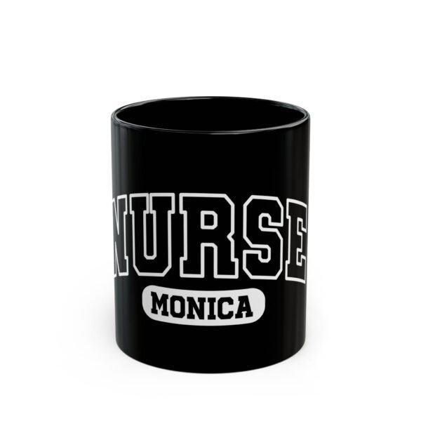 Personalized Nurse Mug - Custom Gift for Nurses, Healthcare Workers, Coffee Lover, Black Coffee Cup, Healthcare Appreciation Gift