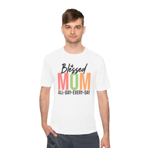 Blessed Mom Unisex Moisture Wicking Tee, Mom Shirt, Fitness Apparel, Mother's Day Gift, Everyday Wear, Active Lifestyle Top - Image 3