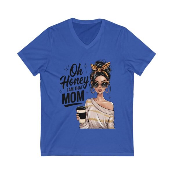 RML Oh Honey, I Am That Mom Infinity Love V-Neck Tee - Cute Sister Shirt, Gift for Sisters, Family Reunion Apparel, Birthday Gift, Infinity Symbol Design - Image 9