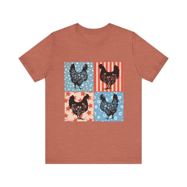 RML Vintage Chicken Art Tee, Rustic Farmhouse Shirt, Unisex Graphic Tee, Country Style Top, Gift for Farm Lovers, Summer Wardrobe - Image 9