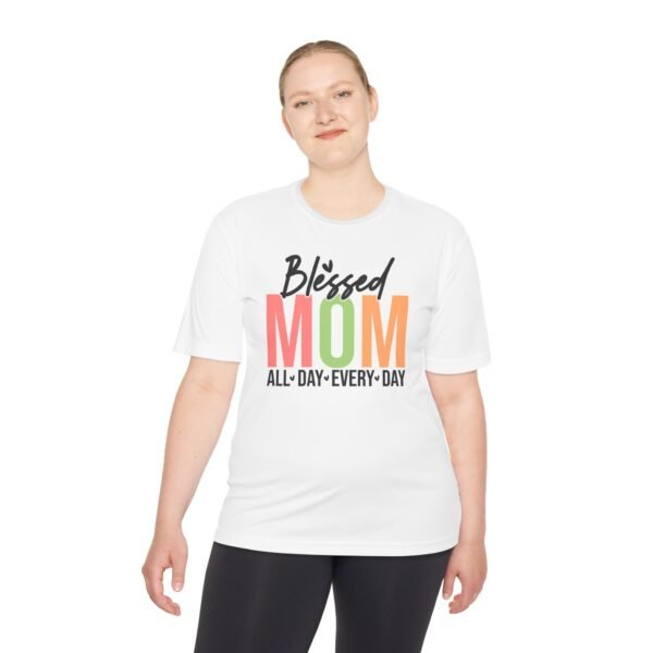 Blessed Mom Unisex Moisture Wicking Tee, Mom Shirt, Fitness Apparel, Mother's Day Gift, Everyday Wear, Active Lifestyle Top - Image 4