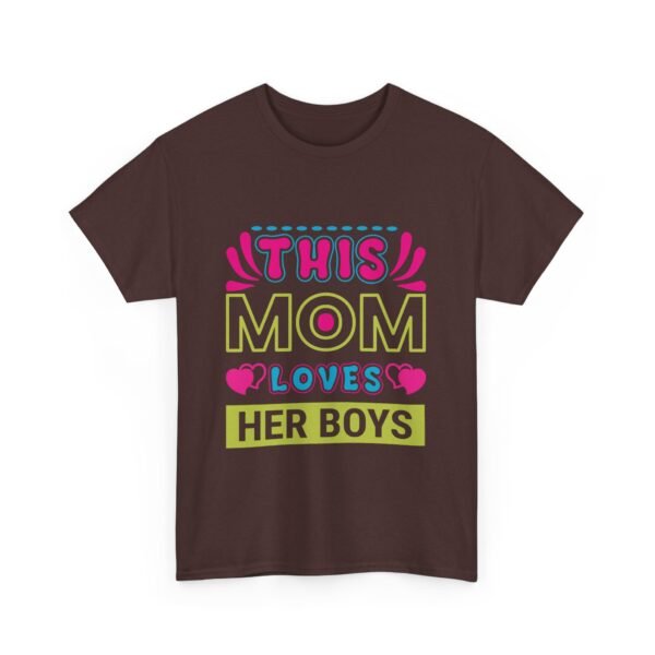 Mom Love Unisex Heavy Cotton Tee - This Mom Loves Her Boys Gift, Family T-Shirt, Cute Mom Shirt, Mother's Day Apparel, Cozy Casual Tee - Image 15