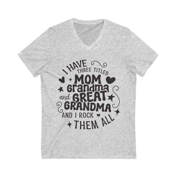 RML Grandma V-Neck Tee | Perfect Gift for Mom, Grandma, and Great Grandma | Cute Family Shirt | Mother's Day, Birthday, Celebration - Image 3