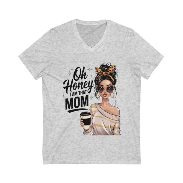 RML Oh Honey, I Am That Mom Infinity Love V-Neck Tee - Cute Sister Shirt, Gift for Sisters, Family Reunion Apparel, Birthday Gift, Infinity Symbol Design - Image 3