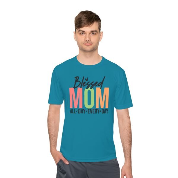 Blessed Mom Unisex Moisture Wicking Tee, Mom Shirt, Fitness Apparel, Mother's Day Gift, Everyday Wear, Active Lifestyle Top - Image 15