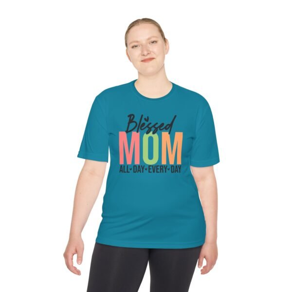 Blessed Mom Unisex Moisture Wicking Tee, Mom Shirt, Fitness Apparel, Mother's Day Gift, Everyday Wear, Active Lifestyle Top - Image 16