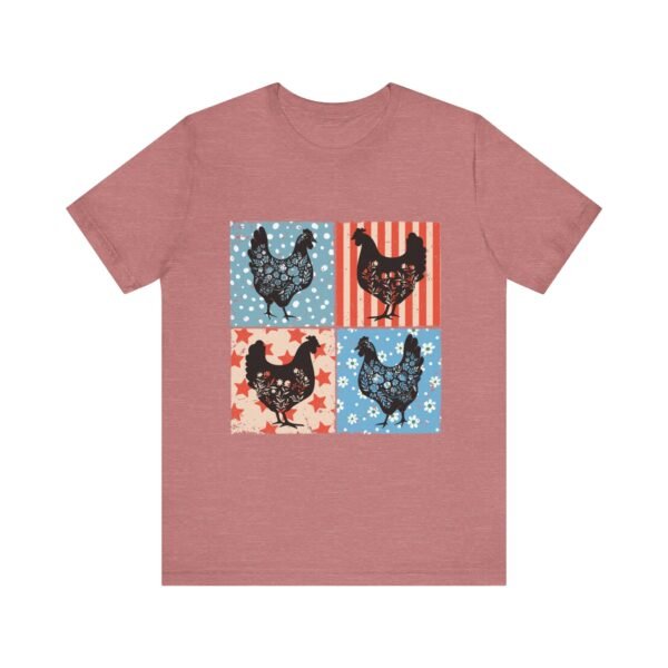 RML Vintage Chicken Art Tee, Rustic Farmhouse Shirt, Unisex Graphic Tee, Country Style Top, Gift for Farm Lovers, Summer Wardrobe - Image 5
