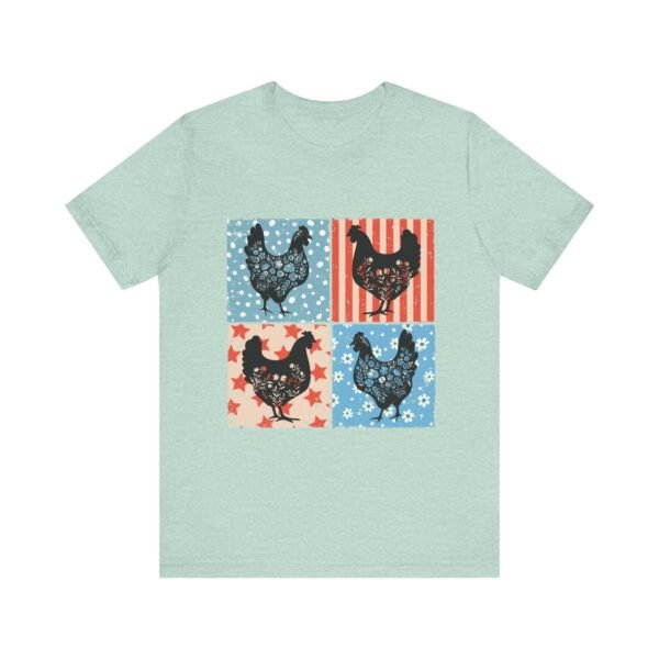RML Vintage Chicken Art Tee, Rustic Farmhouse Shirt, Unisex Graphic Tee, Country Style Top, Gift for Farm Lovers, Summer Wardrobe - Image 17