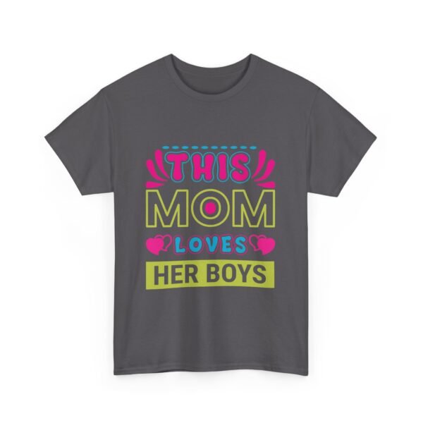 Mom Love Unisex Heavy Cotton Tee - This Mom Loves Her Boys Gift, Family T-Shirt, Cute Mom Shirt, Mother's Day Apparel, Cozy Casual Tee - Image 31