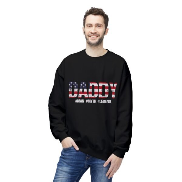 Patriotic Daddy Sweatshirt, Comfortable Crewneck, Father's Day Gift, Unisex Apparel, Casual Wear, Independence Day Style - Image 3