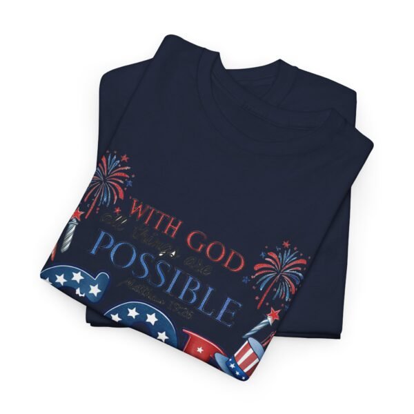 Faith-Based Unisex Tee - 'With God All Things Are Possible', Gift Shirt - Image 22