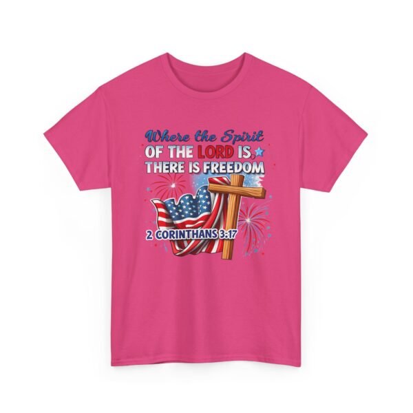 Where The Spirit Of The Lord Unisex Heavy Cotton Tee - Image 36