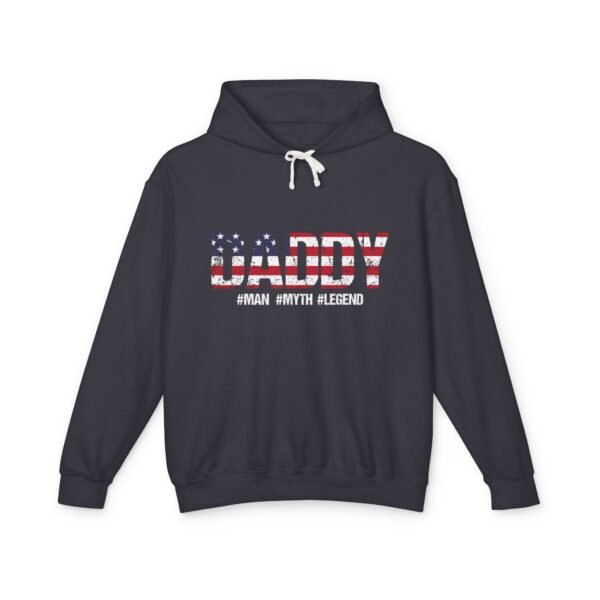Patriotic Daddy Hoodie - Unisex Lightweight Sweatshirt for Fun Celebrations, Gifts for Dad, Father's Day, BBQs, Summer Style