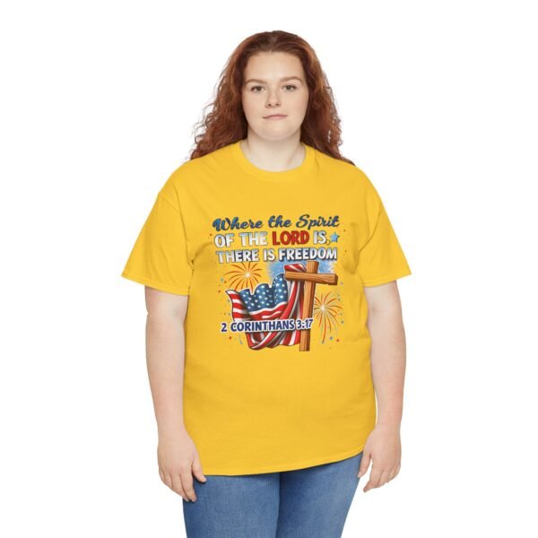 Where The Spirit Of The Lord Unisex Heavy Cotton Tee - Image 23