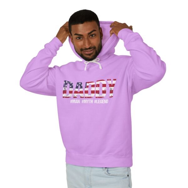 Patriotic Daddy Hoodie - Unisex Lightweight Sweatshirt for Fun Celebrations, Gifts for Dad, Father's Day, BBQs, Summer Style - Image 11