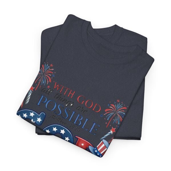Faith-Based Unisex Tee - 'With God All Things Are Possible', Gift Shirt - Image 25