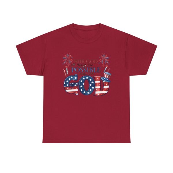 Faith-Based Unisex Tee - 'With God All Things Are Possible', Gift Shirt - Image 29