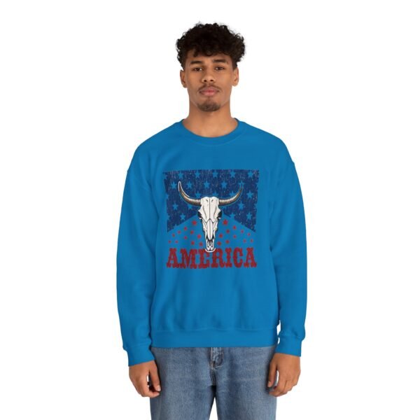 Patriotic Unisex Crewneck Sweatshirt - Americana Style, Cozy Layer, Perfect for BBQs, Fourth of July, Family Gatherings, Casual Wear - Image 5