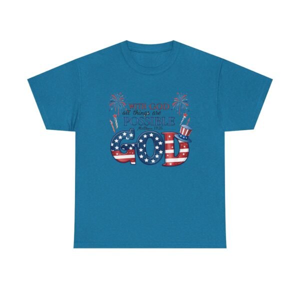 Faith-Based Unisex Tee - 'With God All Things Are Possible', Gift Shirt - Image 17